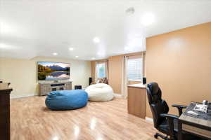 Spacious Family Room - TV AND Surround Sound System included!