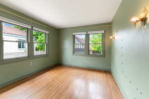 Hardwood flooring throughout