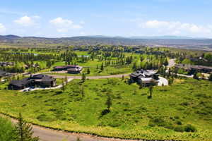 Expansive green terrain with distant mountain ranges