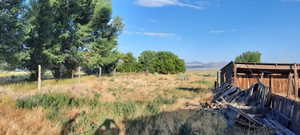 View of yard with a view of rural / pastoral area and a mountain view