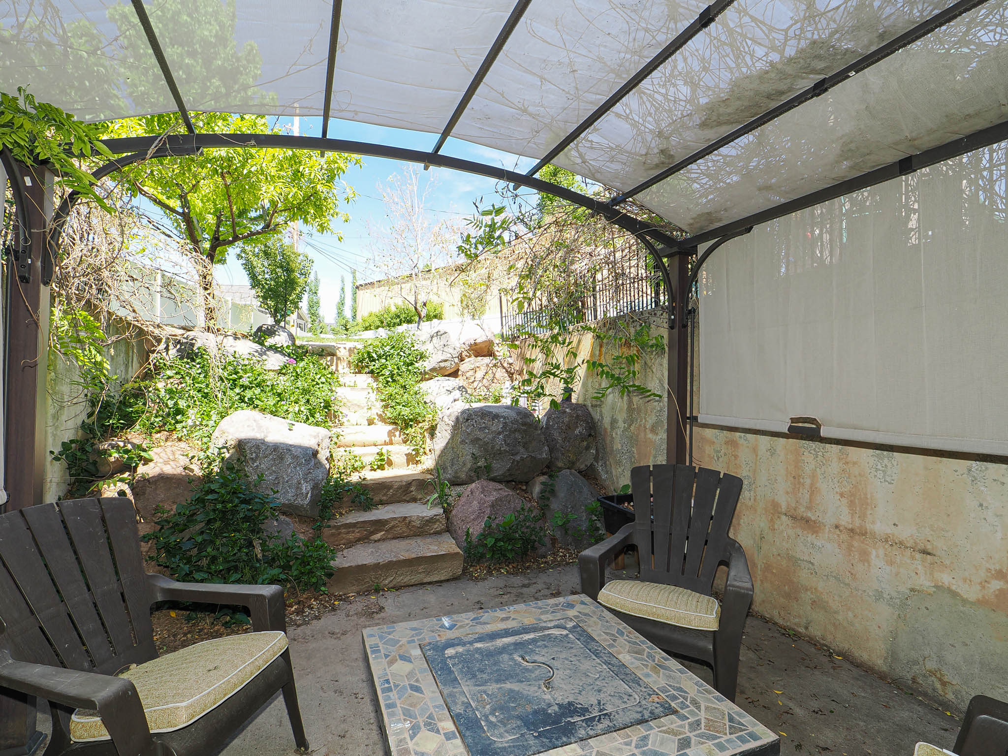 Patio off family room of basement ADU.