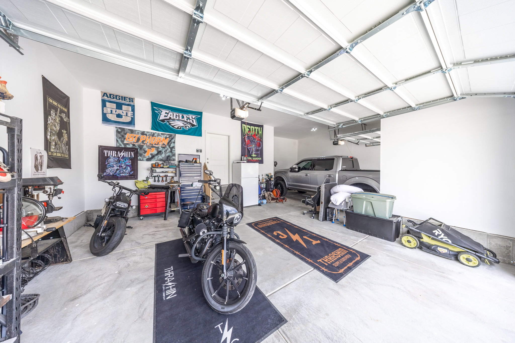 Large 3 car garage