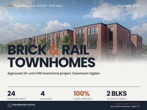 Real Estate Marketing Material. Providing details for a proposed 24-unit townhome project