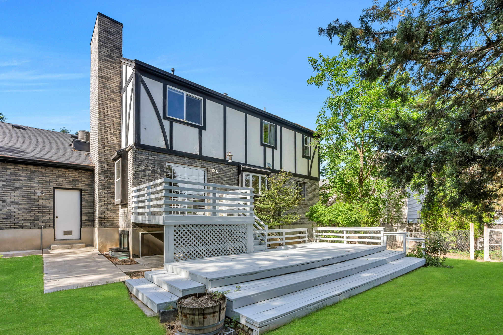 Rear view of home