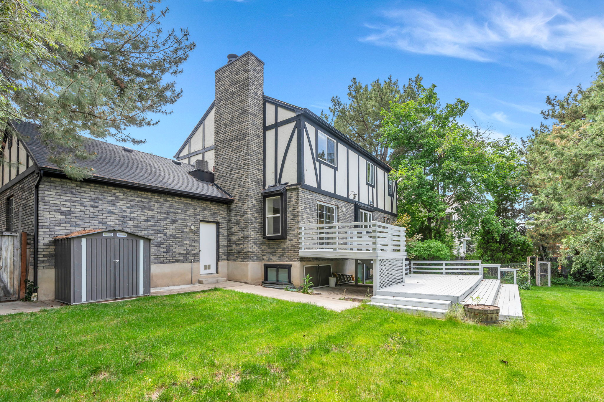 Rear view of home