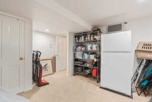Basement bedroom with closet or optional storage
