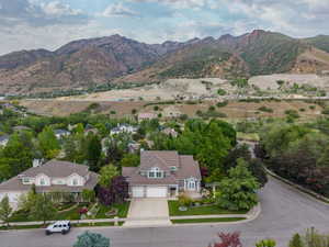Traditional-style residence featuring a two-car garage, established front landscaping, and a corner lot