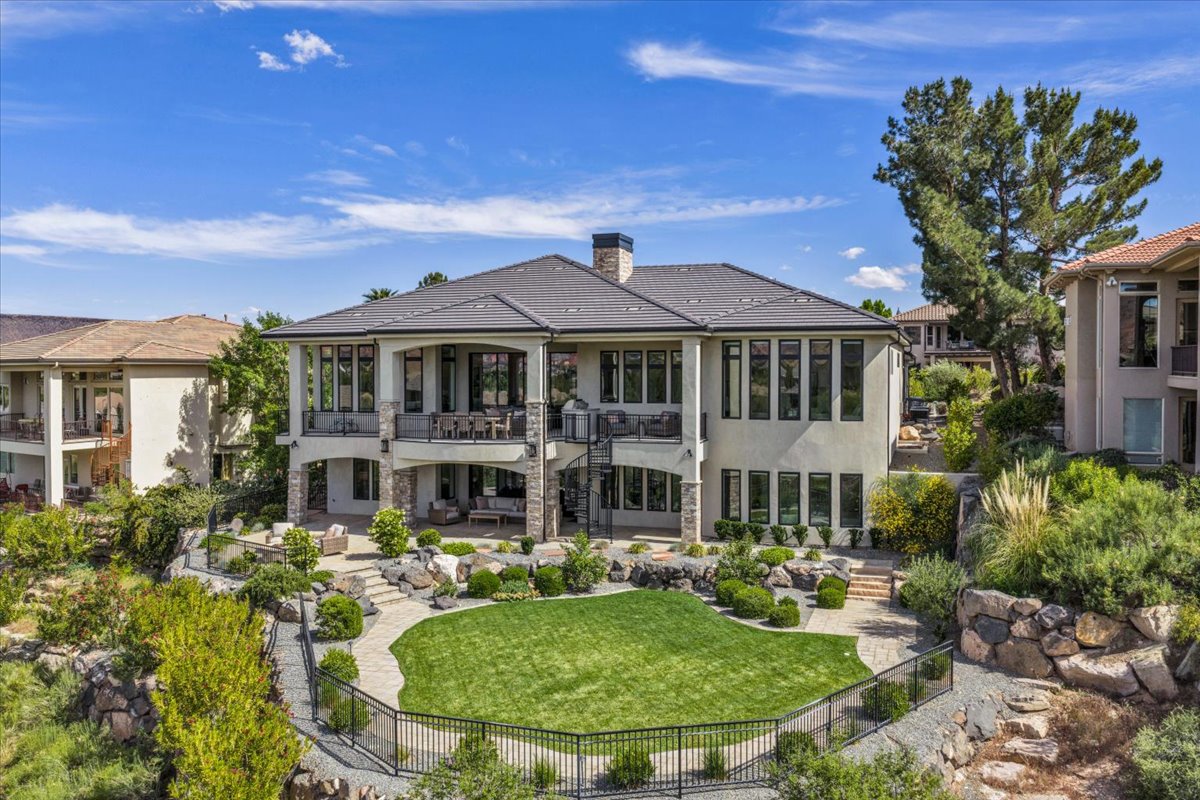 Aerial shot of the back