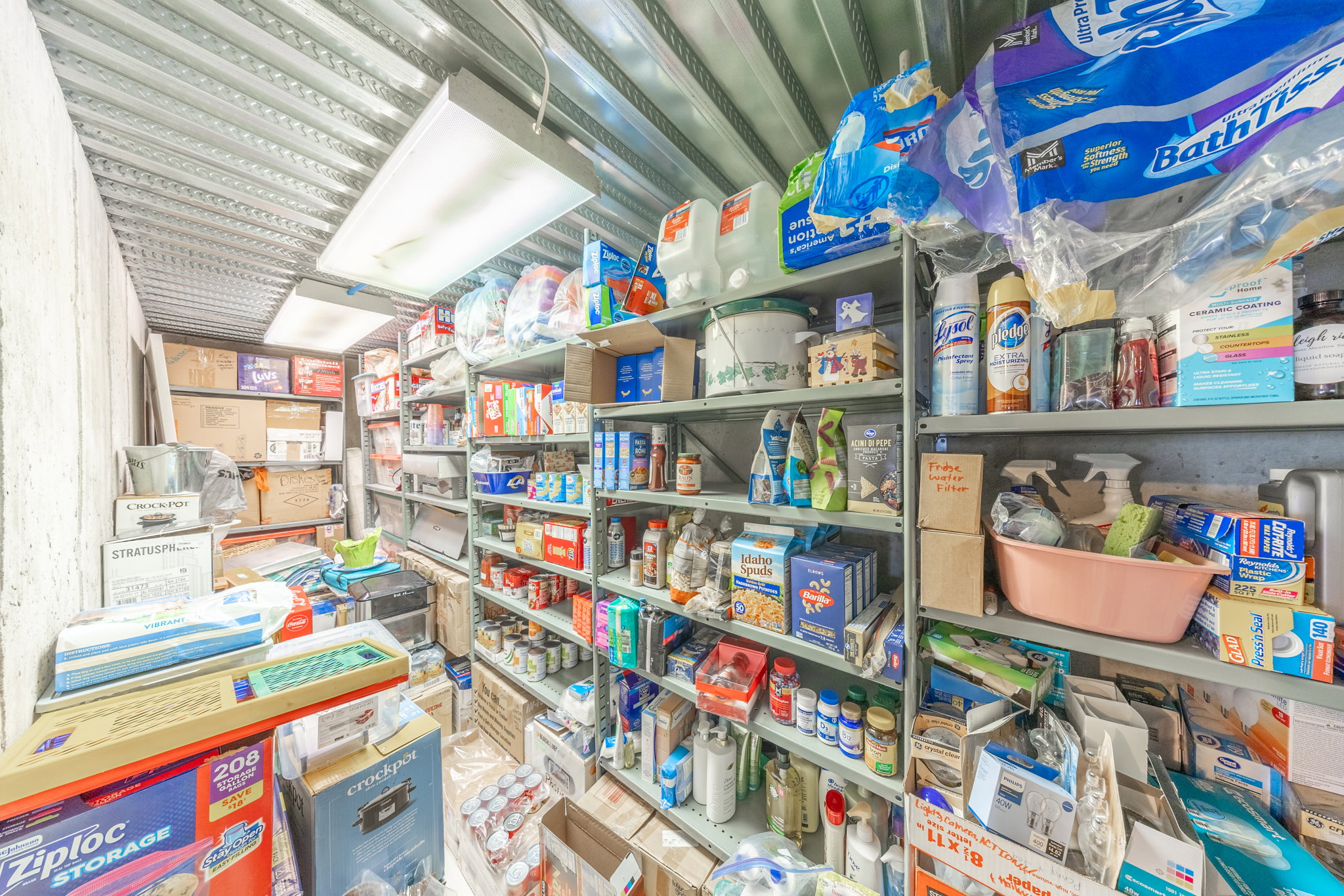 Cold storage area in basement