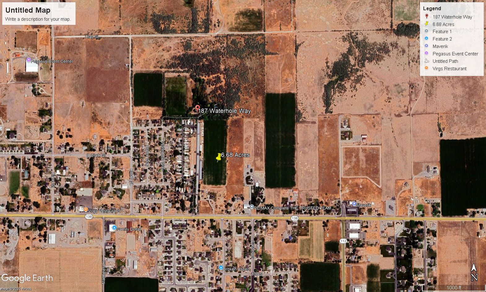 Aerial Map. Depicting the property location and surrounding geographical features