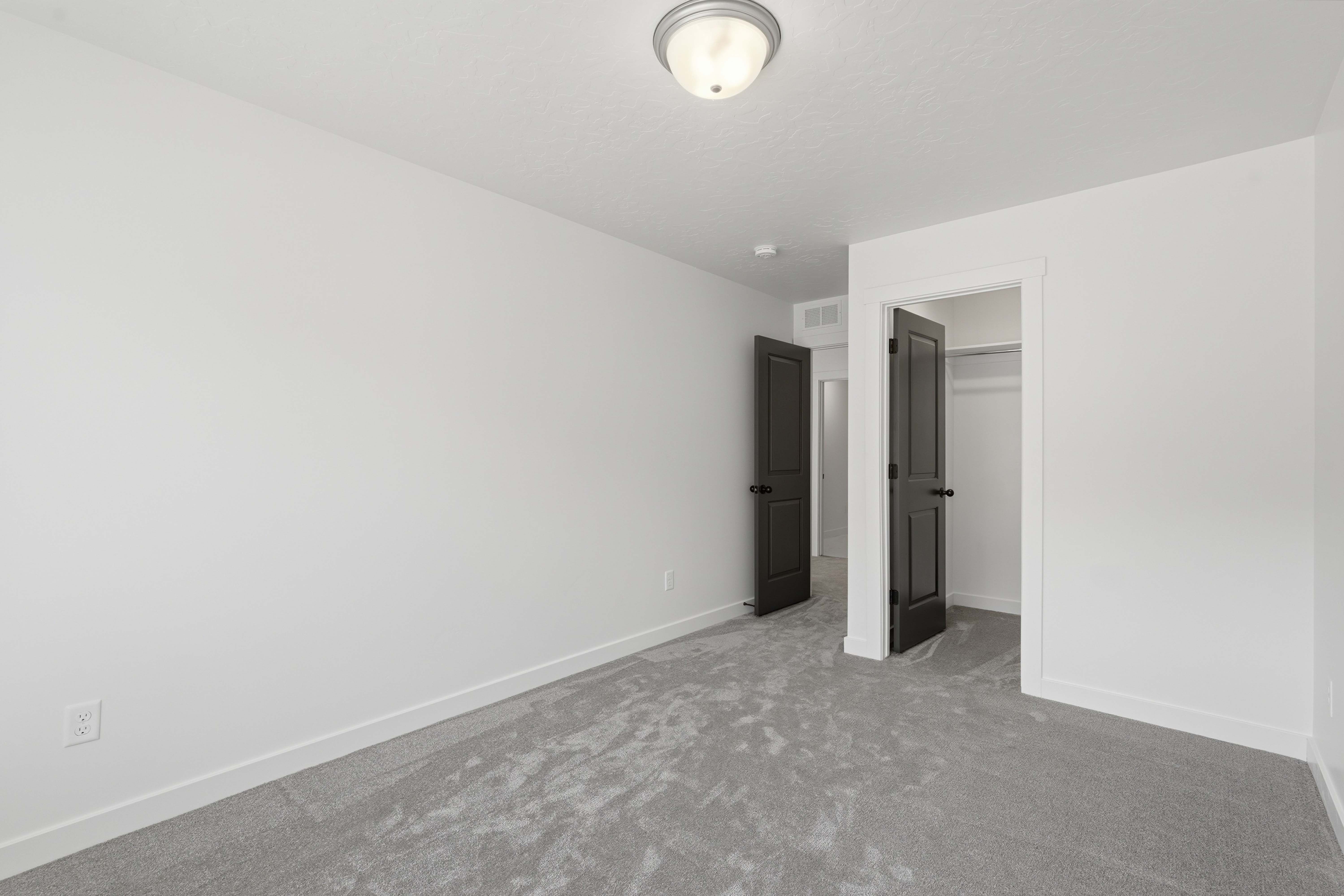 Neutral gray carpet flooring