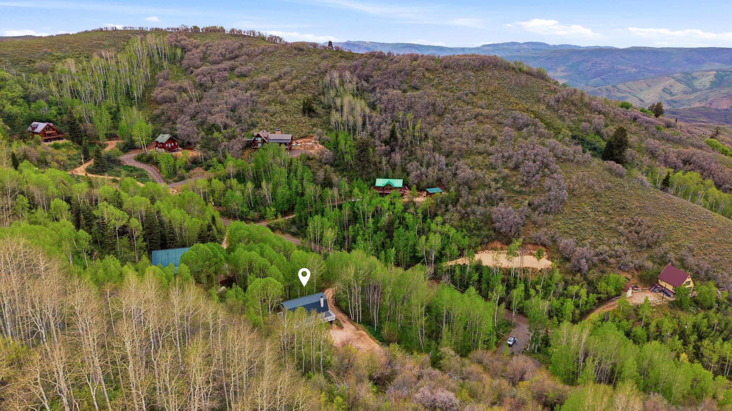Mountainous terrain with natural landscaping