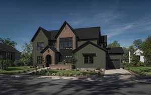 Exterior rendering option with Script V floor plan