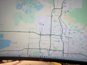 Geographic Map. Displaying transportation routes and points of interest in Salt Lake City and surrounding areas