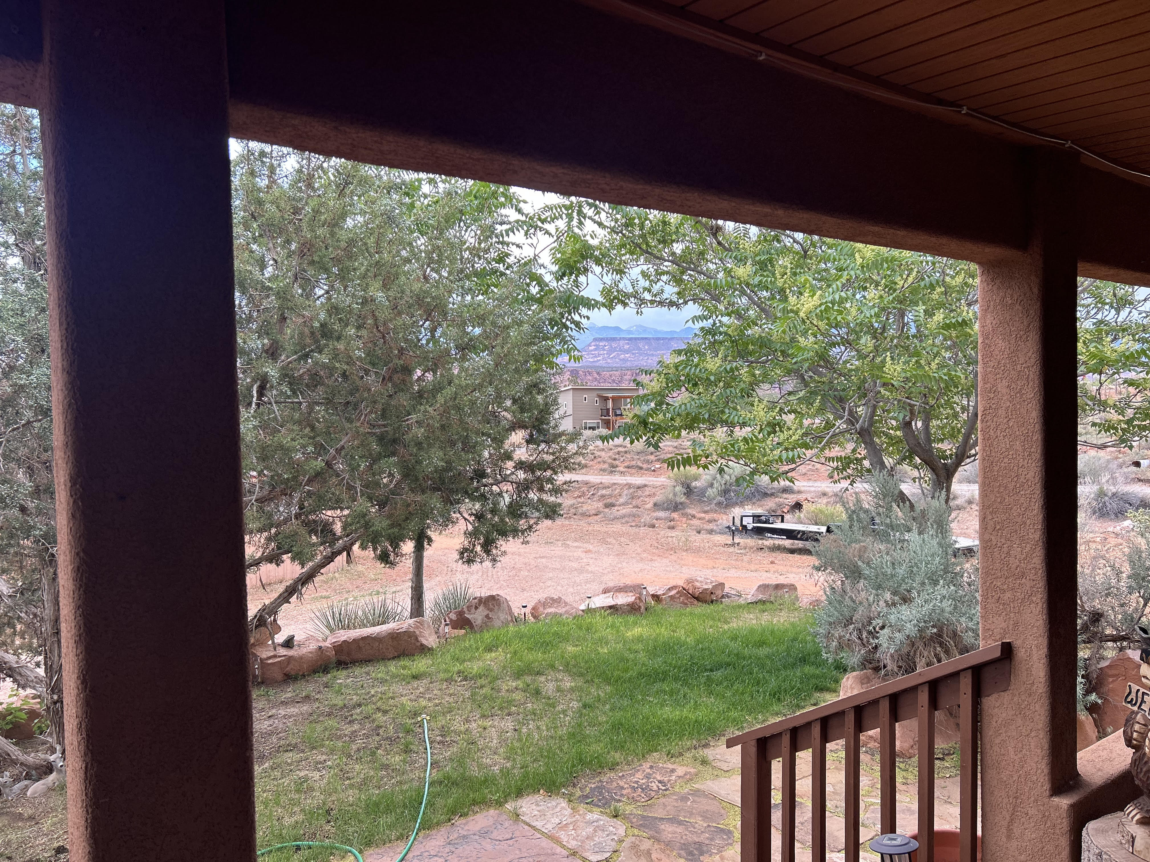 Views from covered front porch.