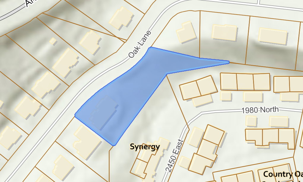 Property Map. Illustrating the boundaries and dimensions of the property