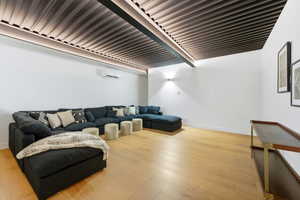 Wood-finish flooring throughout