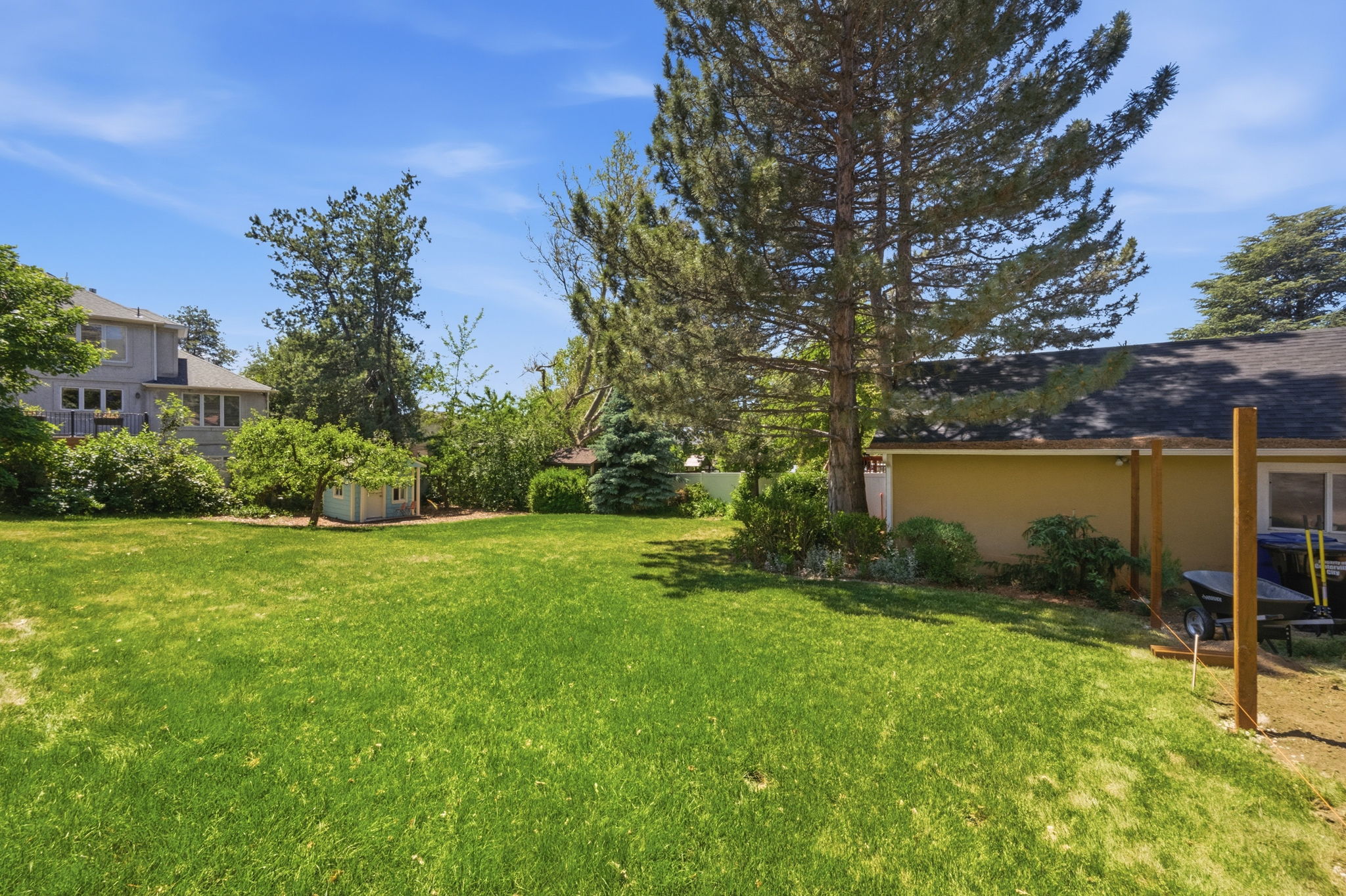 Expansive green lawn providing ample open space
