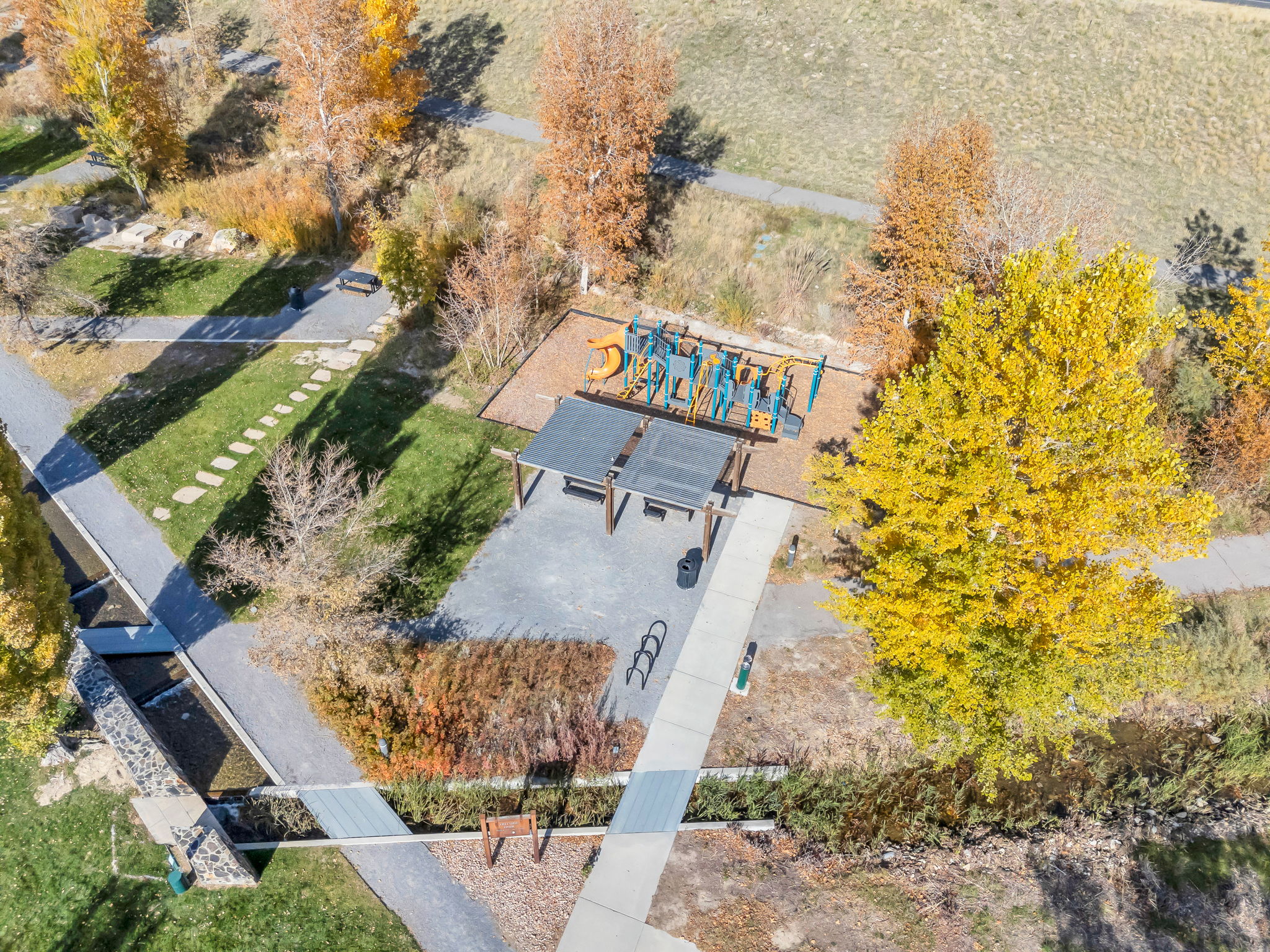 Bird's eye view of a recreational park
