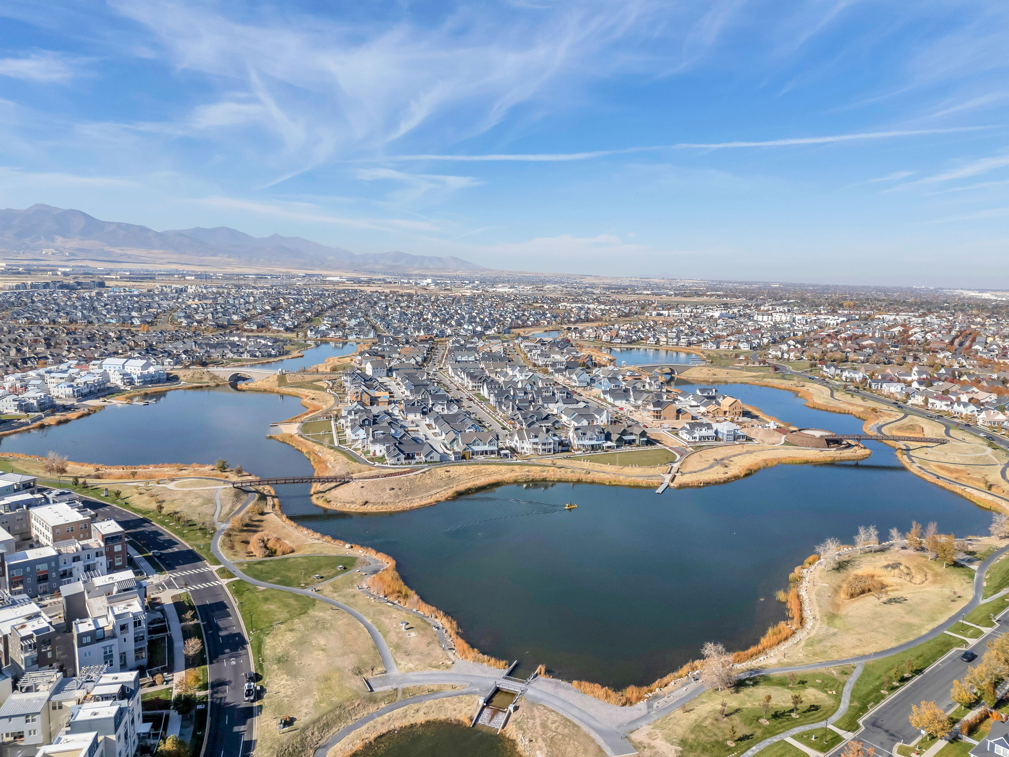 Aerial view of Oquirrh Lake