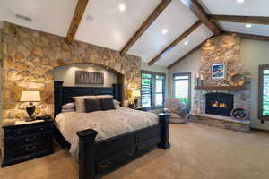 Primary Suite with fireplace