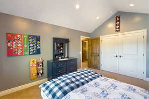 Vaulted ceilings with recessed lighting