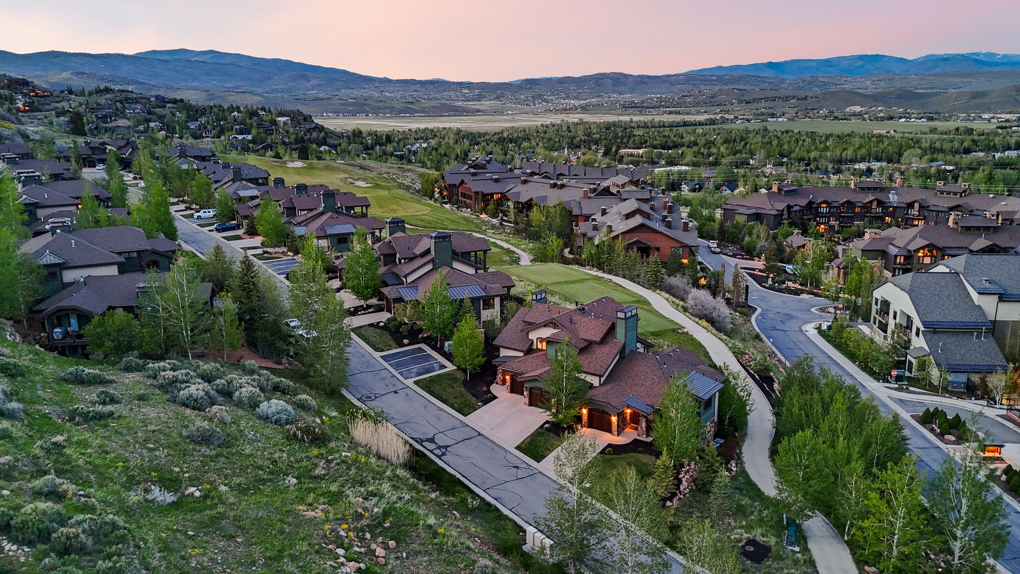 Expansive community featuring multiple residential structures with varied architectural styles