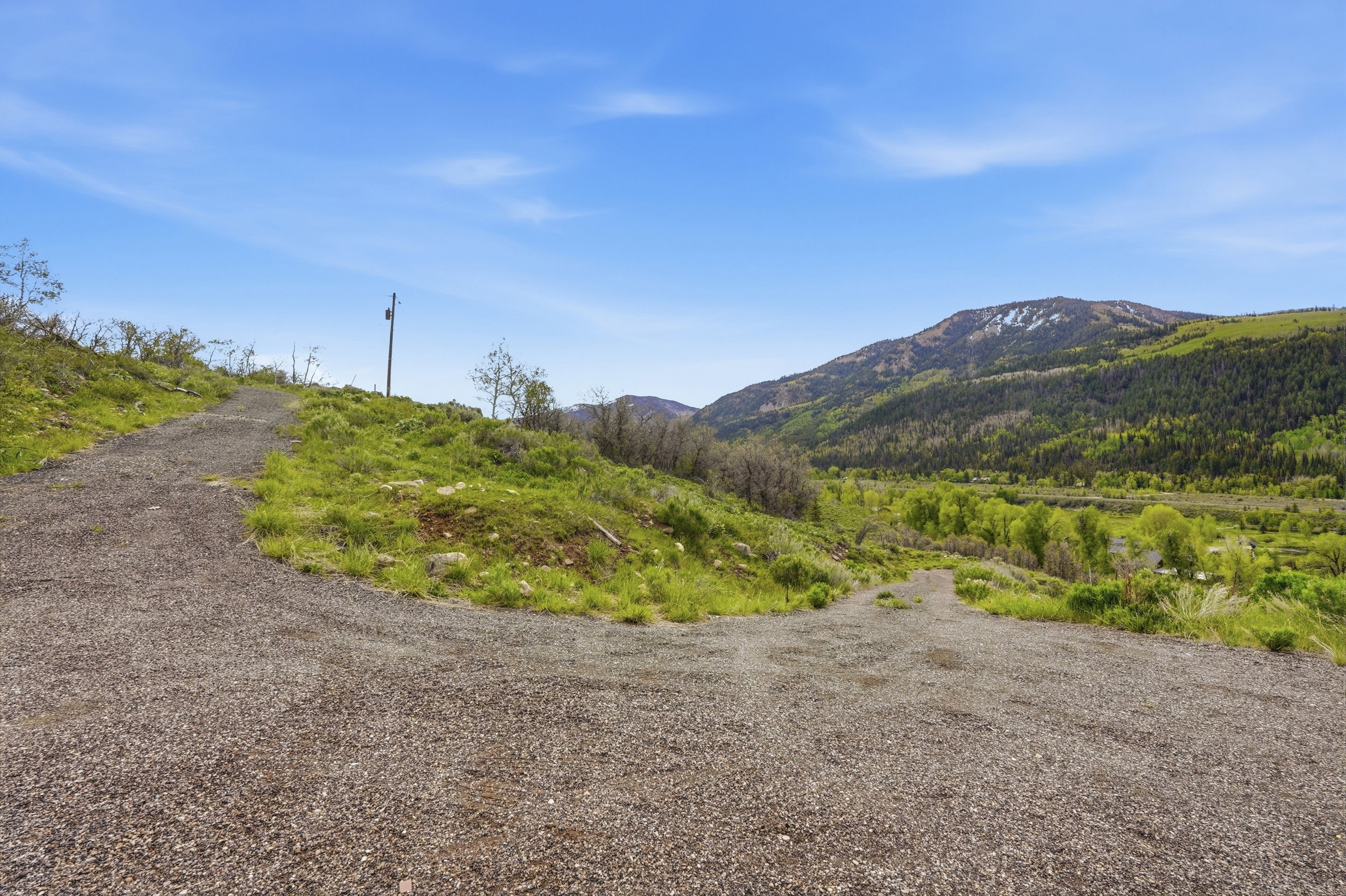 Road to the upper gated entrance