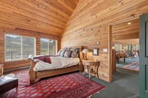 Primary bedroom on the main level with ensuite bathroom