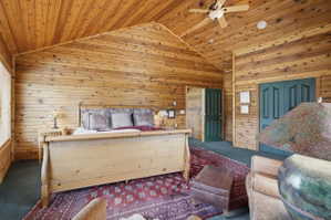 Primary bedroom on the main level with ensuite bathroom