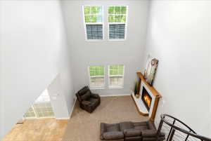 Vaulted ceiling with abundant light