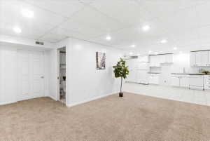 Basement with full kitchen and exterior access - great for a mother in law suite or apartment