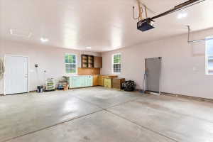 Extra deep and wide garage with workshop