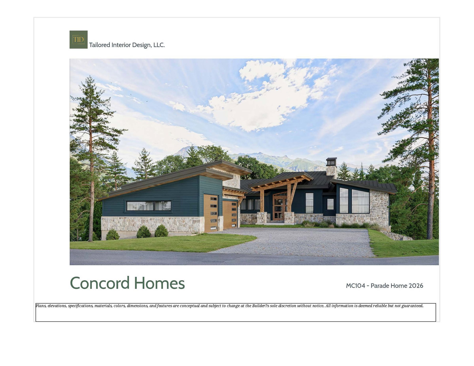 Architectural Rendering. Illustrating a residential property design concept