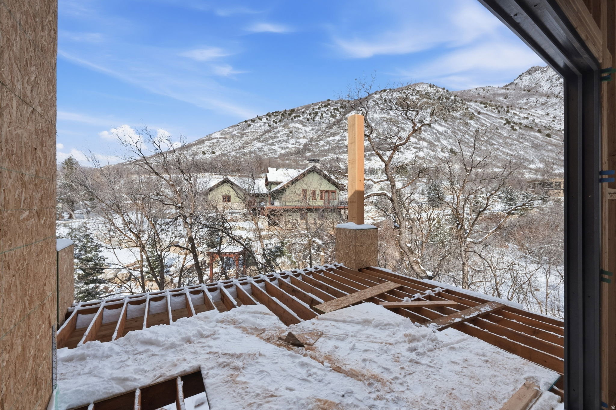 Panoramic mountain backdrop