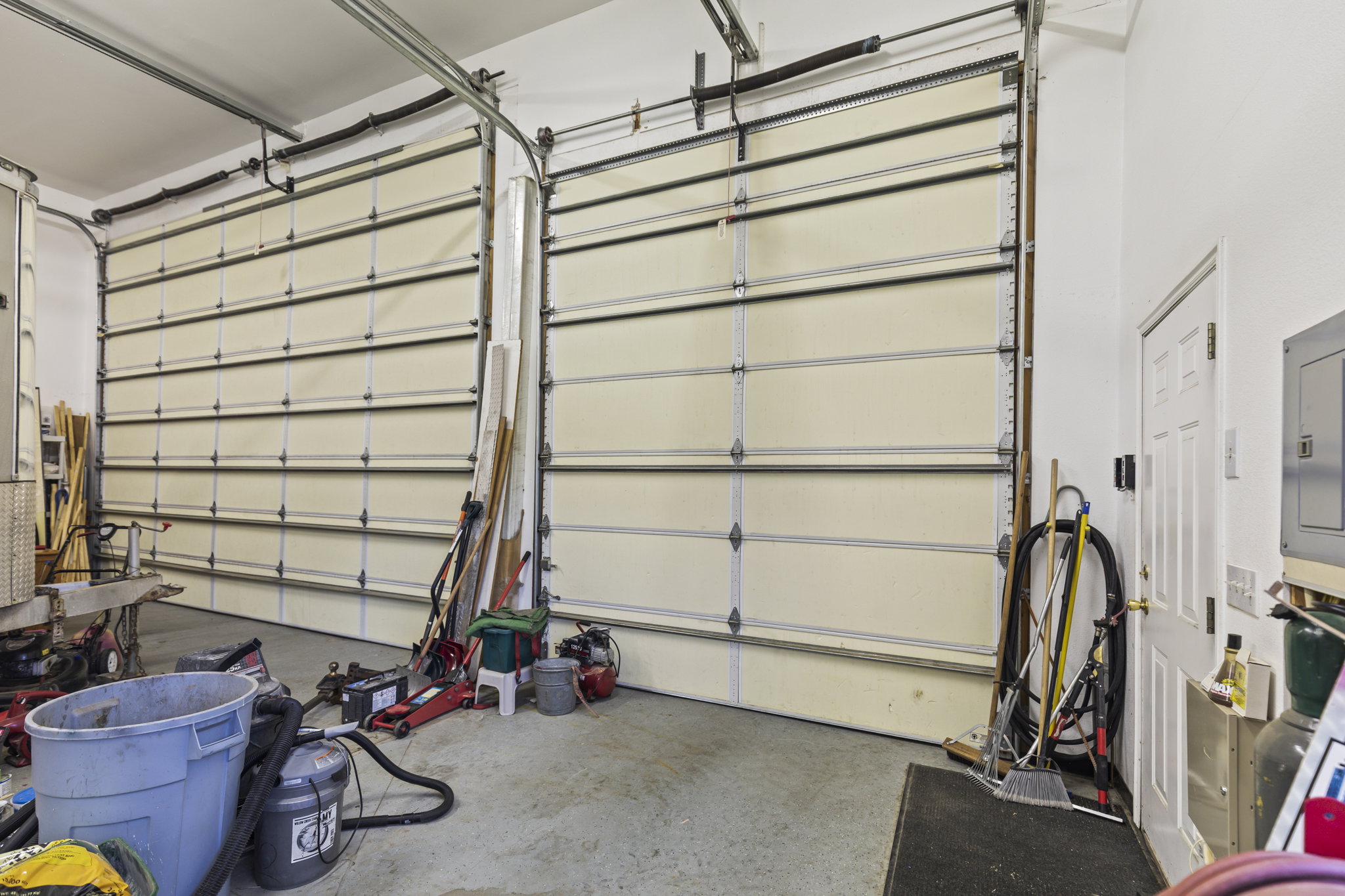 Garage with electric panel