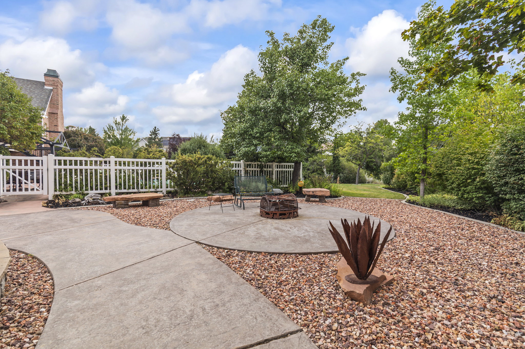 View of patio / terrace featuring a fire pit