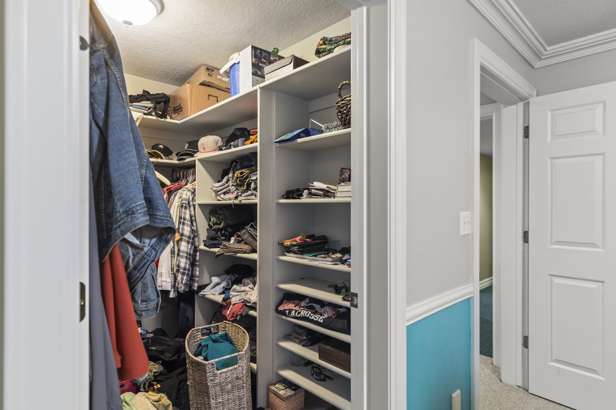 View of walk in closet