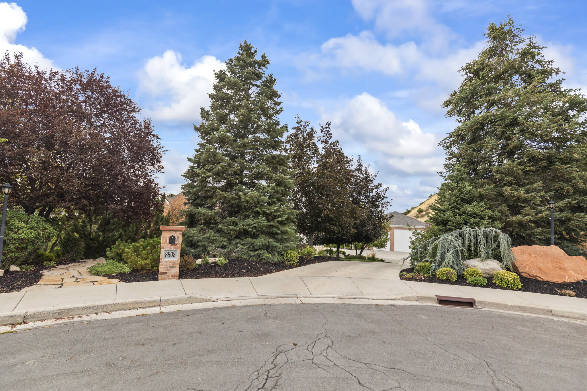 Obstructed view of property with concrete driveway