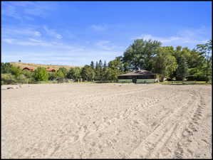 Sandy beach photo shot towards the cabin to the south