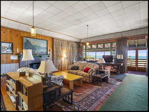 Great room with view of Bear Lake