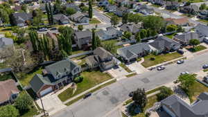 Suburban neighborhood featuring varied architectural styles