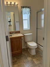 Bathroom with walk-in shower