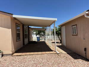 Covered patio area
