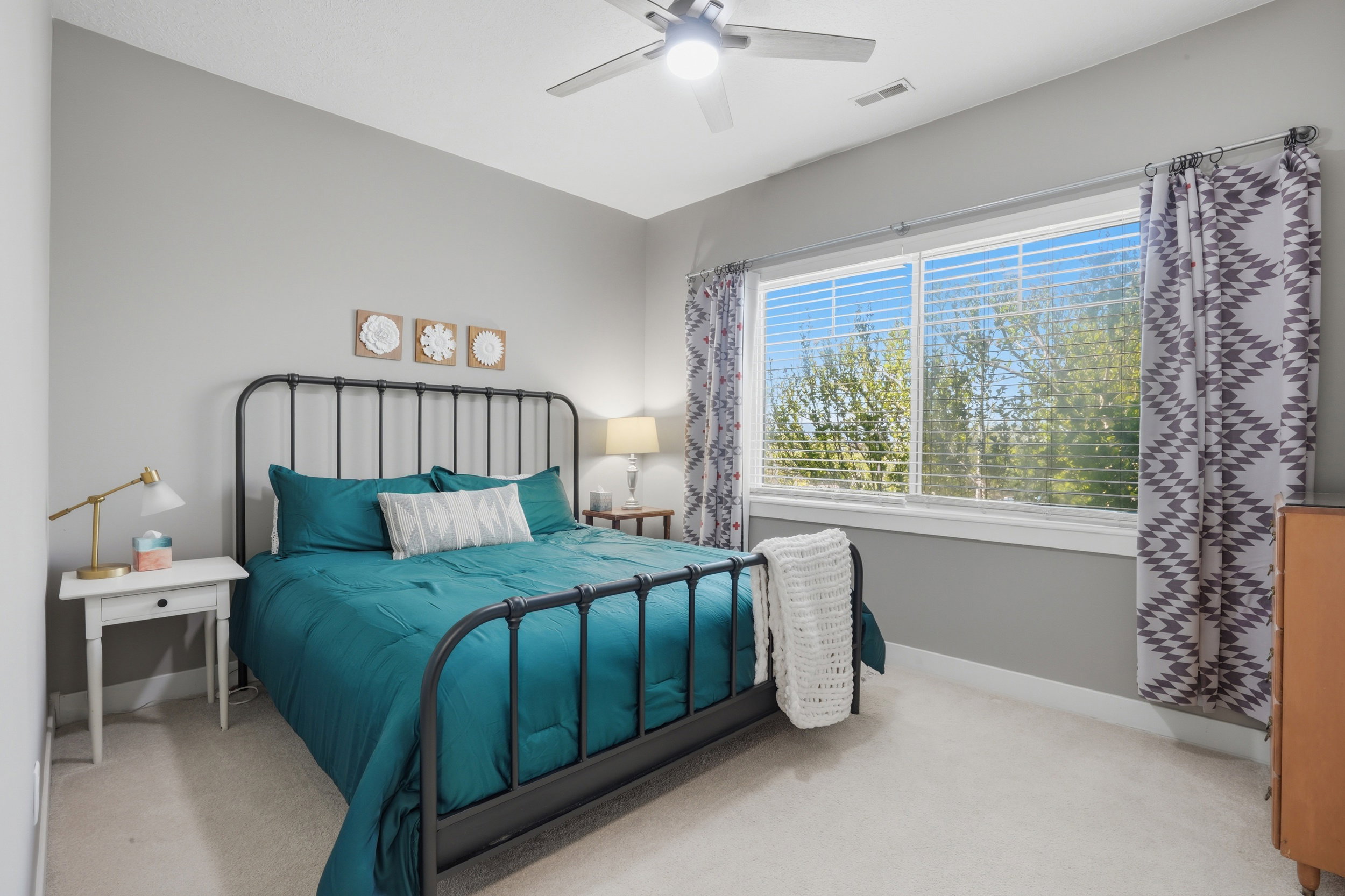 1st bedroom in basement. Bright, big window & spacious