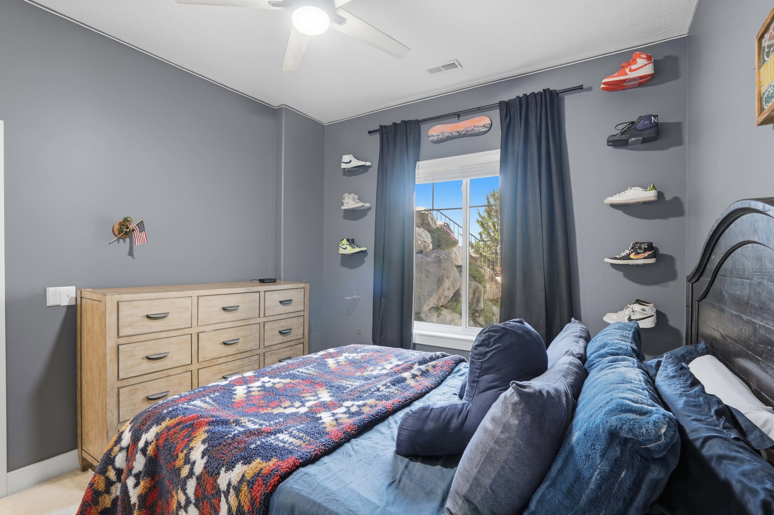 2nd bedroom in basement. Tall ceilings & ample space