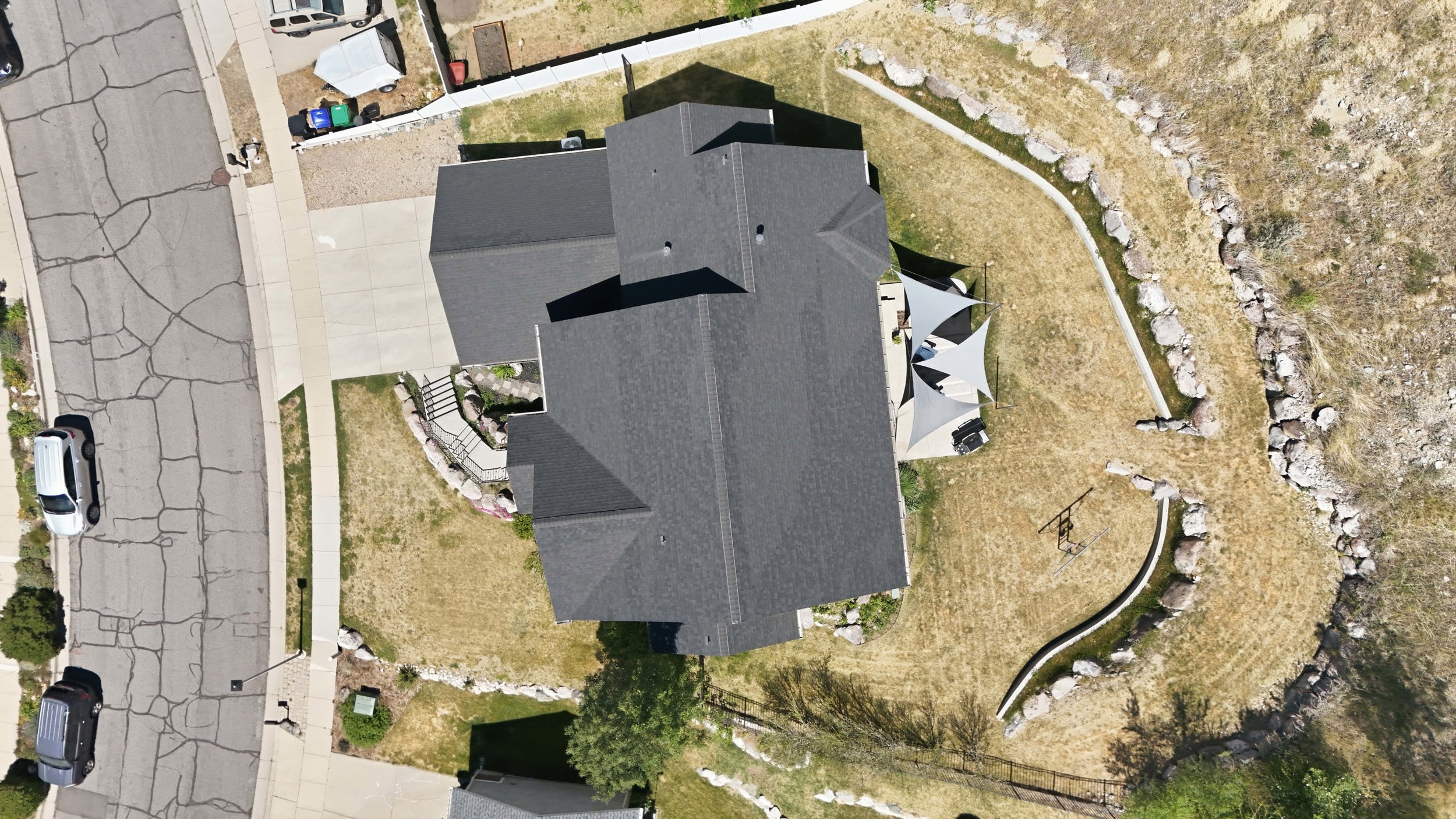 Aerial view of the property which totals .40 acre.
