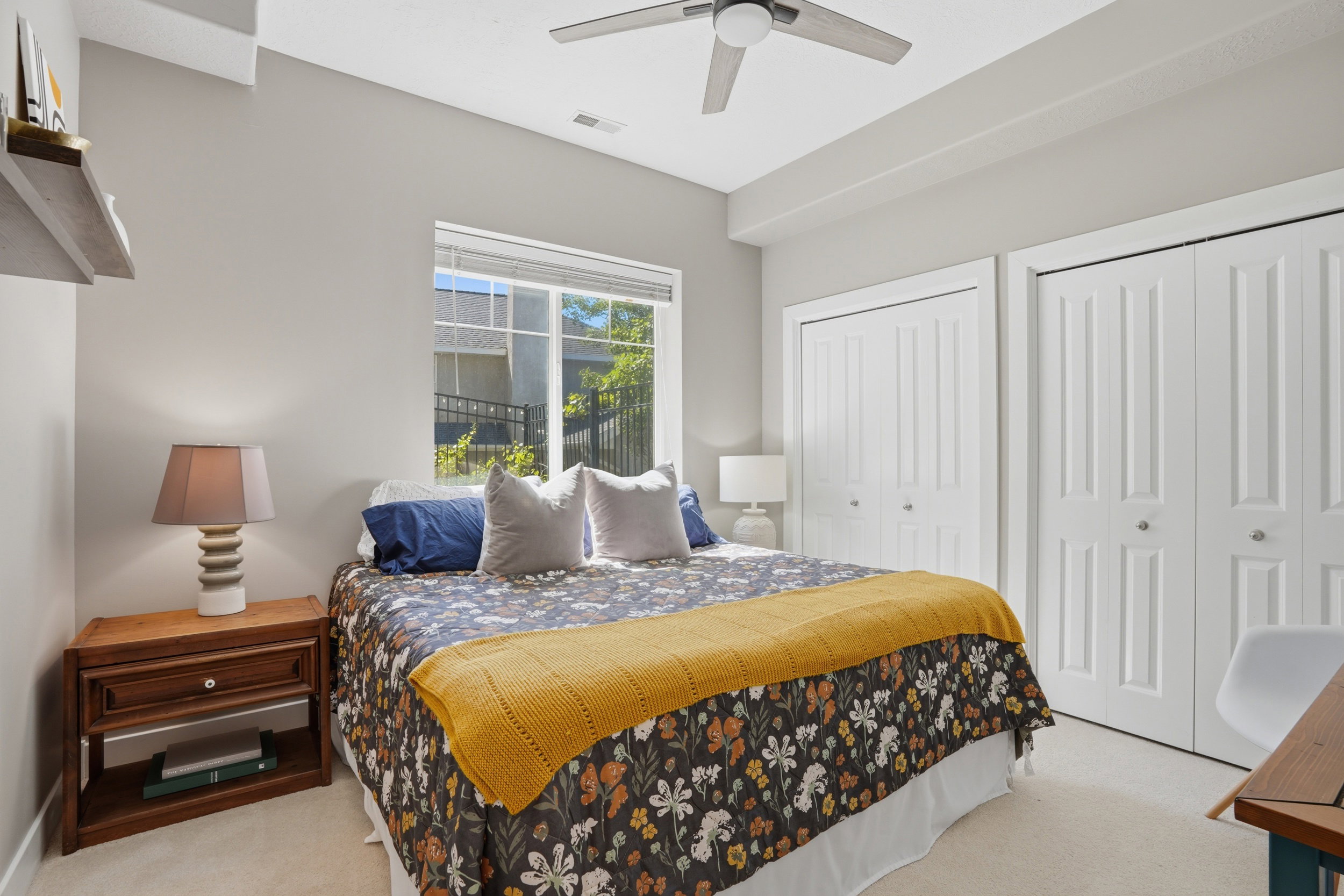 3rd bedroom in basement.  Extra closet space and great natural light.