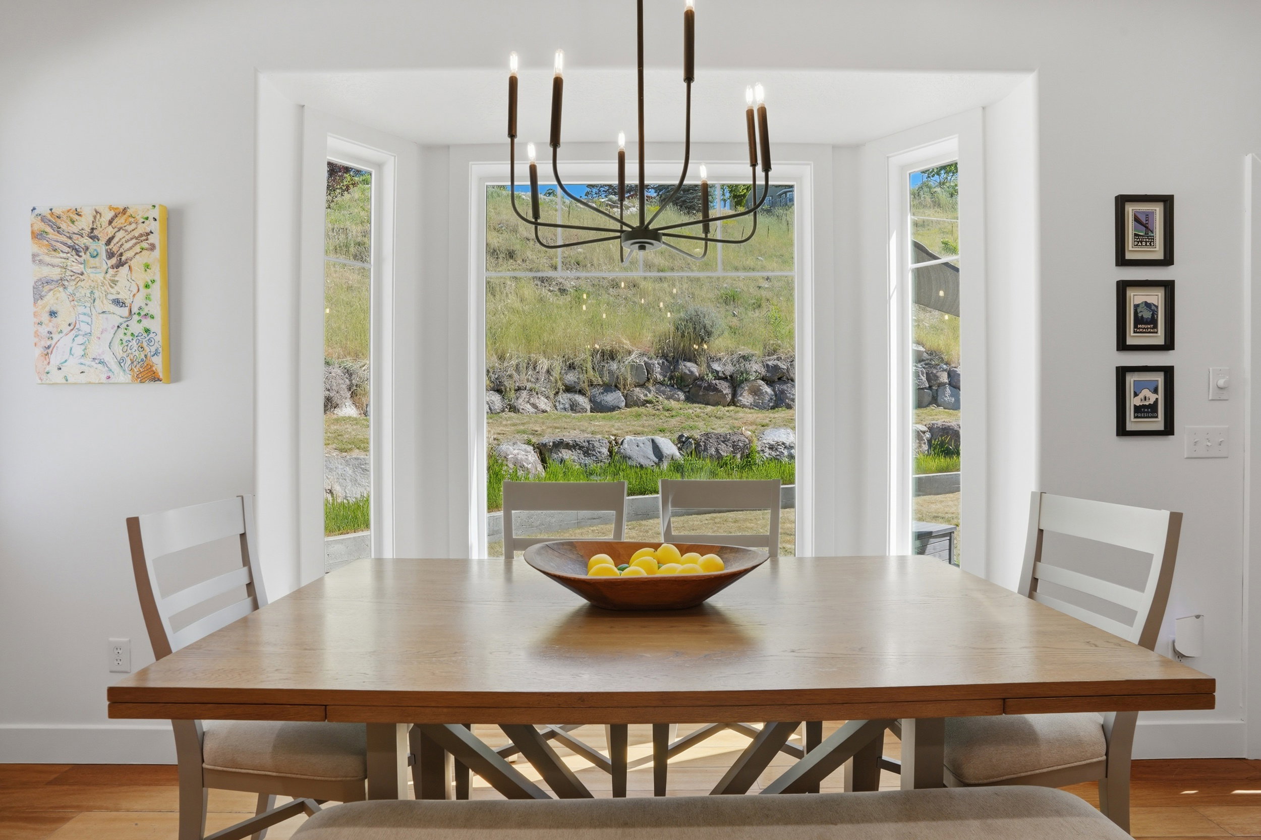 Views of the terraced landscape from your dining area - pretty!
