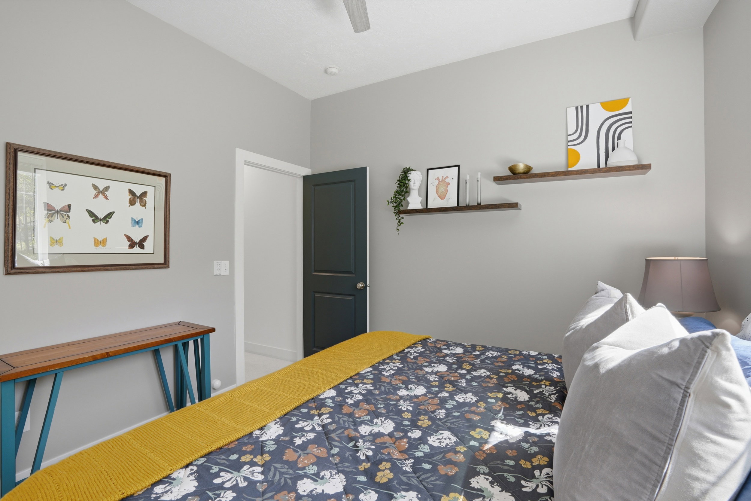 3rd bedroom in basement.  Freshly painted.